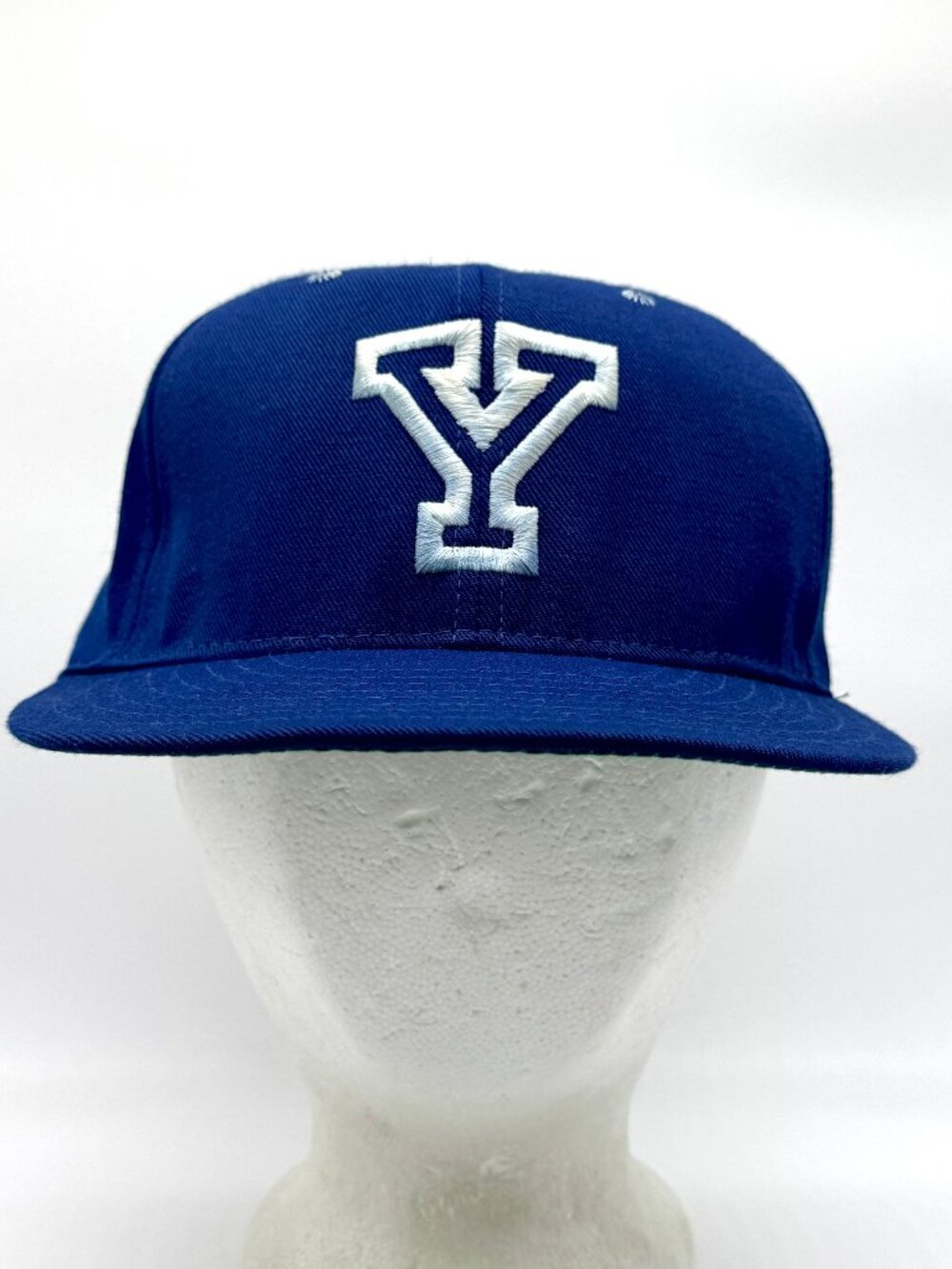 Vintage BYU Brigham Young University Pro Line Fitted Hat / Cap Blue Sz 7 1/2